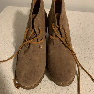 Brown Suede Wedges